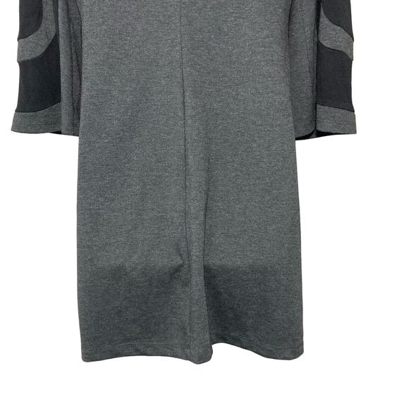 Boston Proper Muse Shift Mini Dress Mod Bell Sleeves Boat Neck A-Line Size 4 - Picture 6 of 16